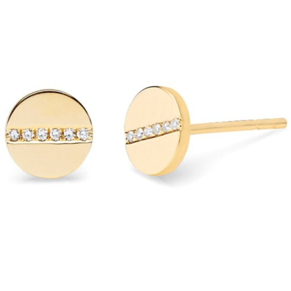 EF Collection Diamond Screw Stud 14k Yellow gold